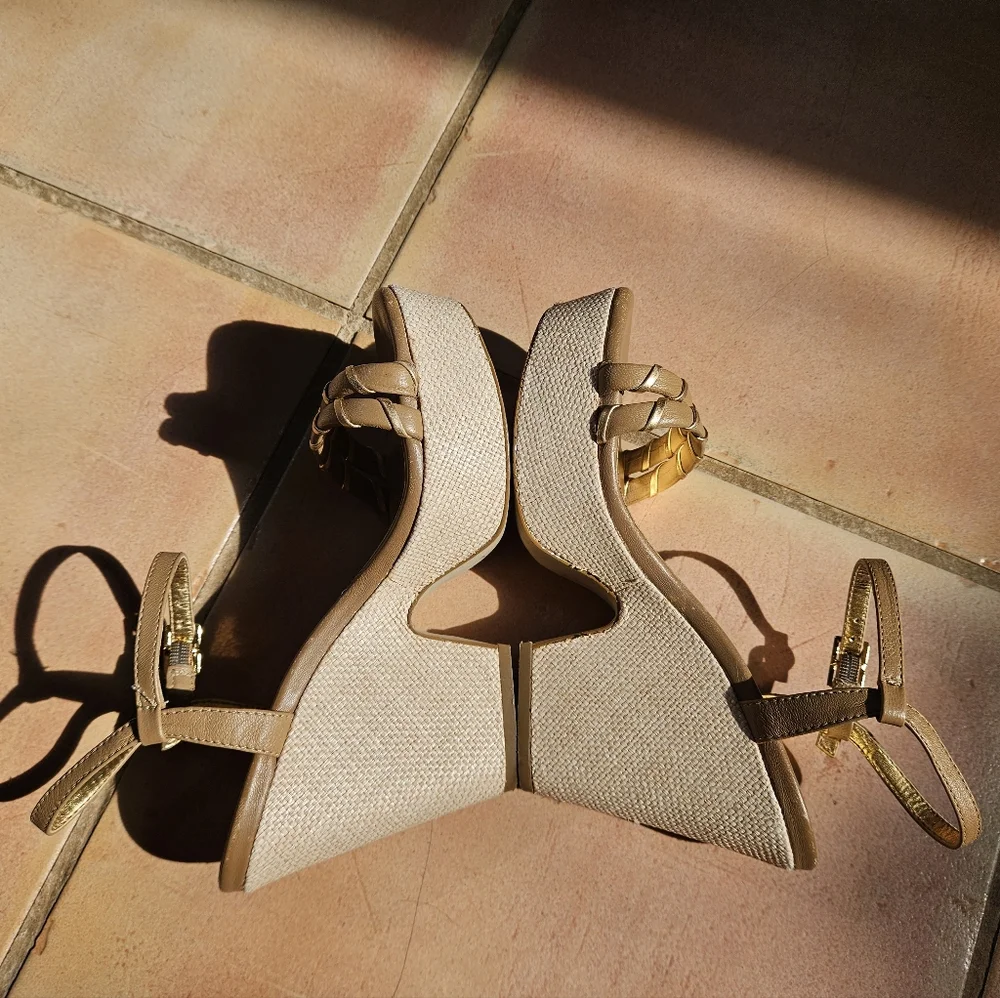 Kate Spade Raffia Platform Sandals